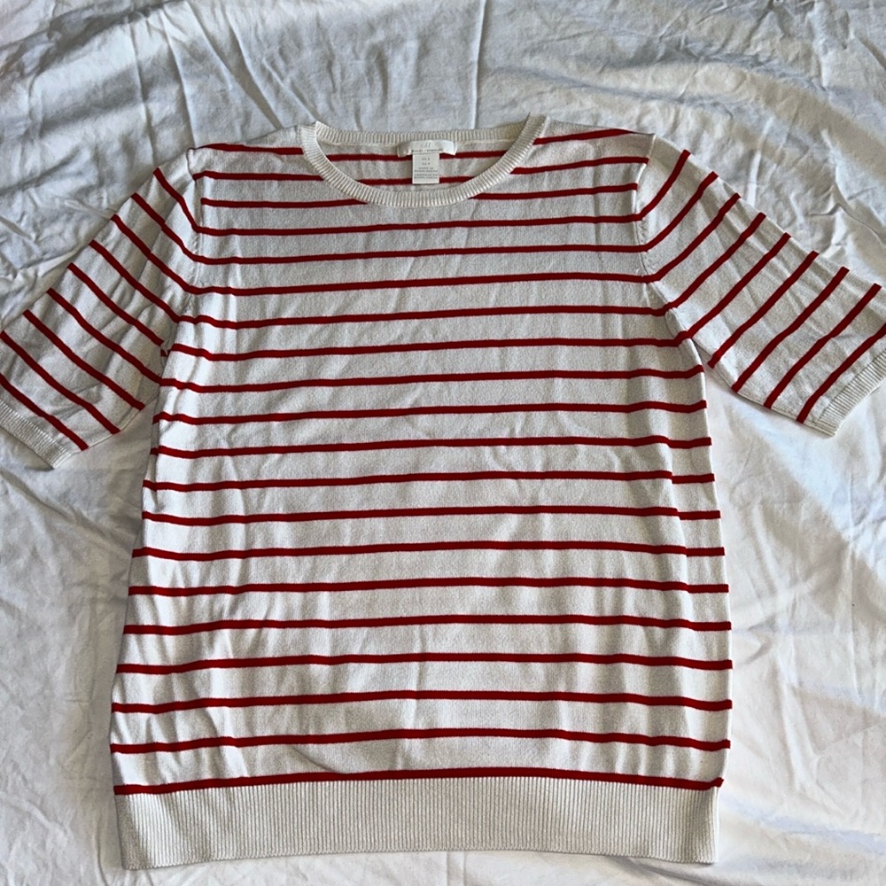 Red / White Striped Top - H&M Basics - Women’s S